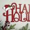 Glitzhome® 24'' HAPPY HOLIDAYS Metal Christmas Wall Décor